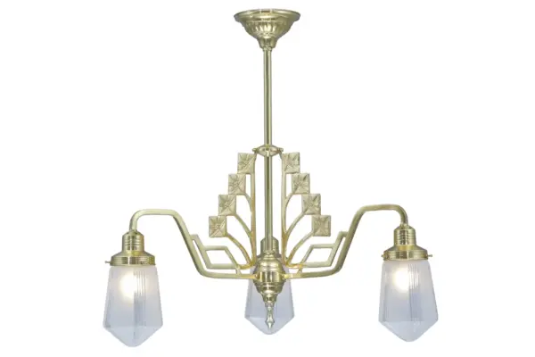 Linz 3 armed chandelier I. - LED handmade brass chandelier