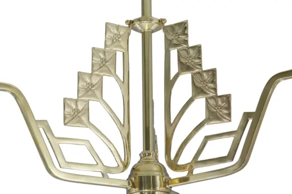 Linz 3 armed chandelier I. - LED handmade brass chandelier - Image 2