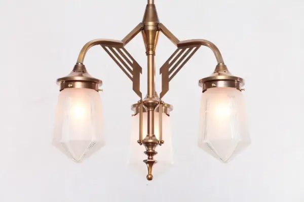 Prague 3 armed chandelier II. - LED handmade brass chandelier - Image 4