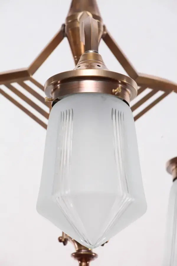 Prague 3 armed chandelier II. - LED handmade brass chandelier - Image 6