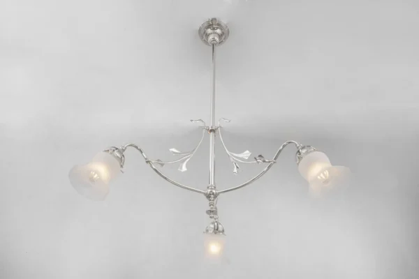 Original and restored art nouveau chandelier from the 1910's 10