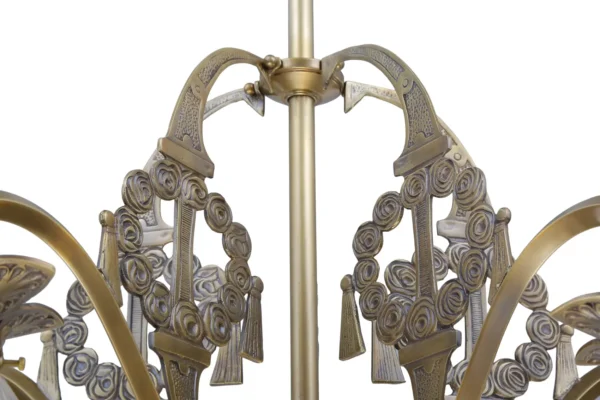 Art nouveau chandelier with 5 arms 241 - Image 3