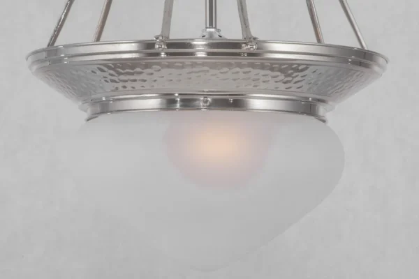 Eclectic and restored pendant with new glass shade 11 - Image 3