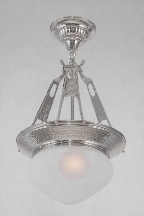 Eclectic and restored pendant with new glass shade 11 - Image 2