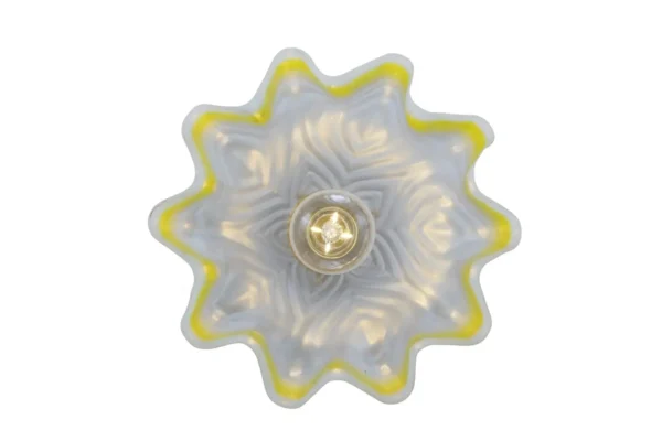 Gorgeous pendant with yellow striped galss shade 147 - Image 4