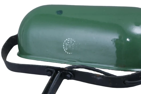 Cast iron table lamp with green metal shade 215 - Image 3