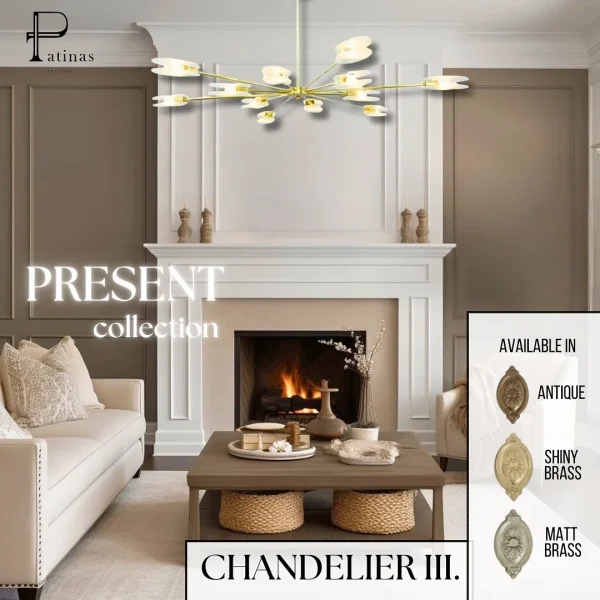 Present chandelier 3 - LED handmade brass chandelier - Image 7
